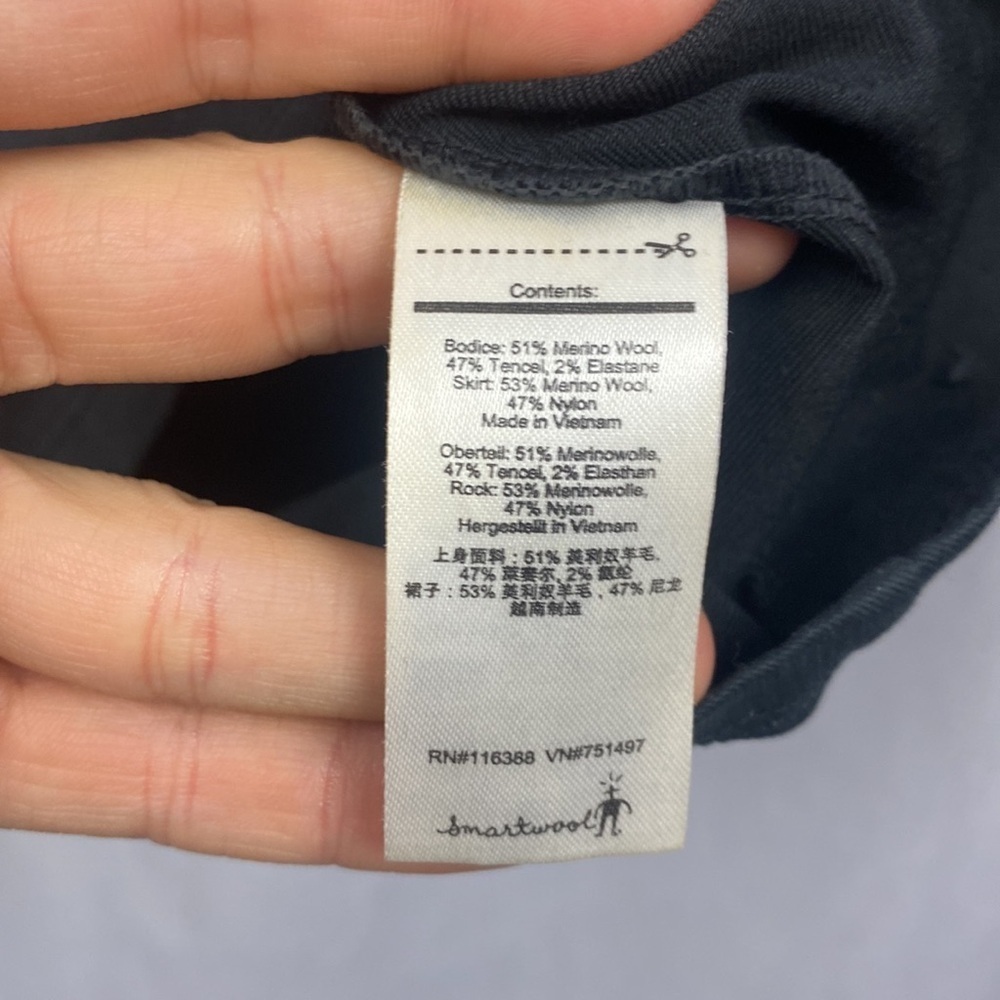 Smartwool Women’s Sloan's Lake Dress Grey Black Merino Wool - Size Large - Picture 7 of 11